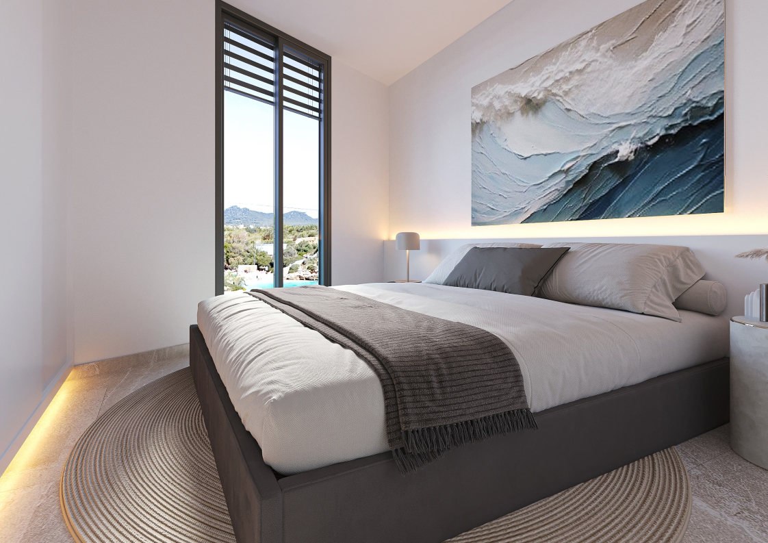 Visualisierung: Schlafzimmer mit Panoramafenster